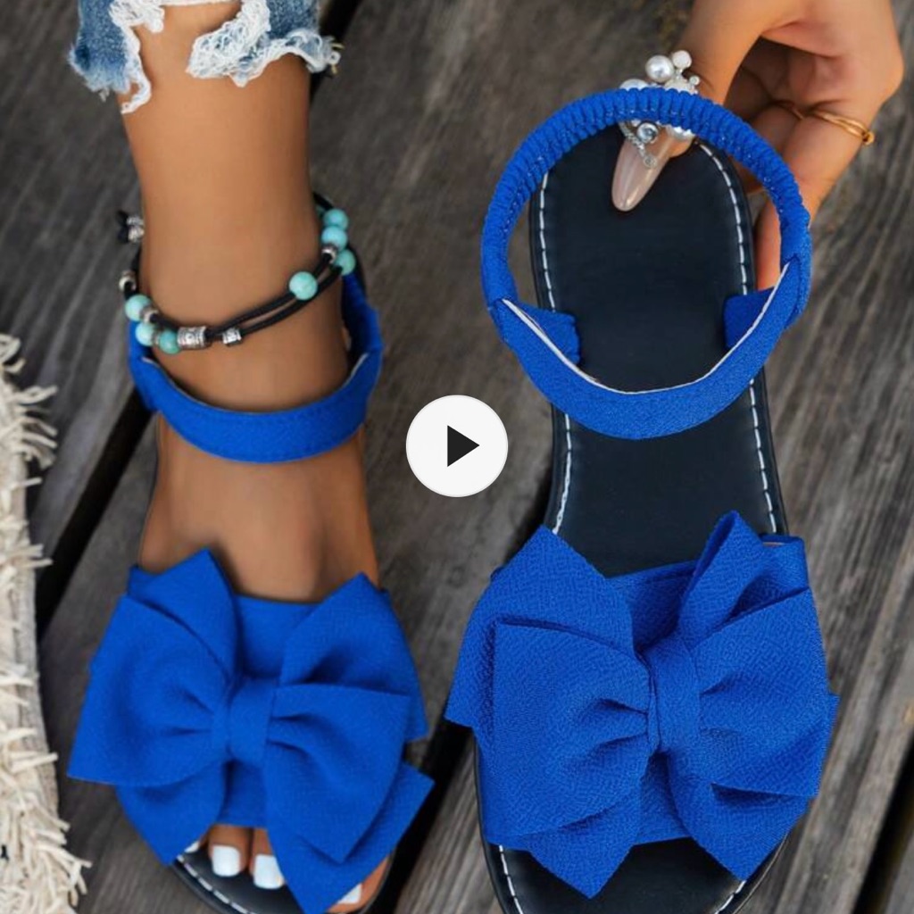 Blue Bow Women's Sandals